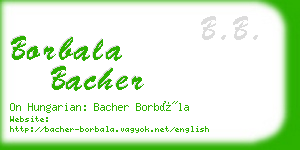 borbala bacher business card